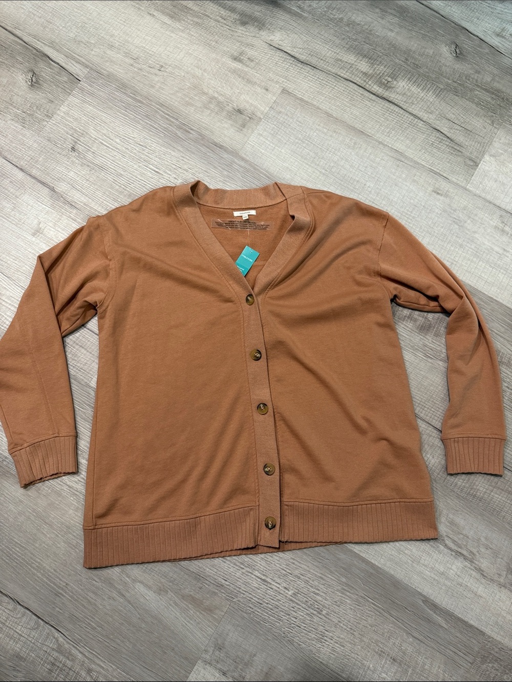 Maurices Rust Brown V-Neck Button Cardigan NWT
